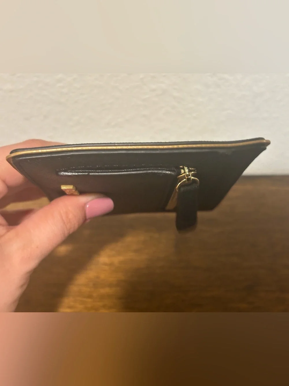 Michael Kors Black Cardholder with Gold Trim NWOT